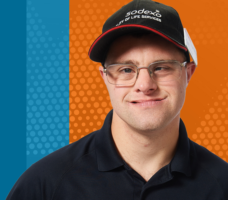 Young man with hat and glasses