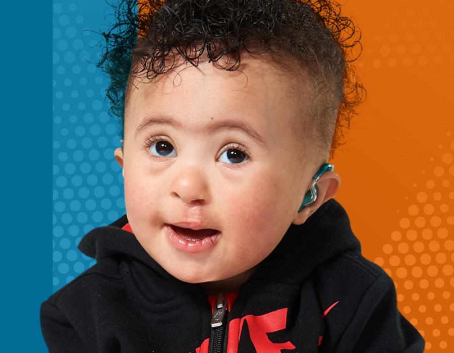 boy with hearing aid