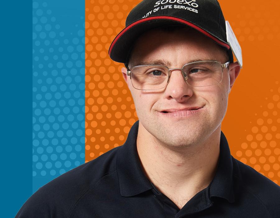 Young man with hat and glasses