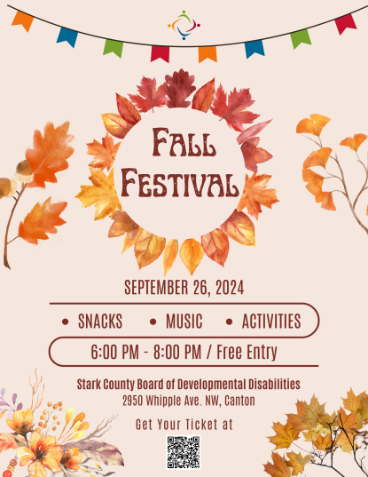 flyer with leaves text with date, time, address
