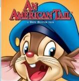 Cartoon Mouse face and title An American Tail