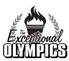 exceptional olympics logo with torch