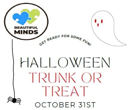 Trunk or Treat logo for Beautiful Minds
